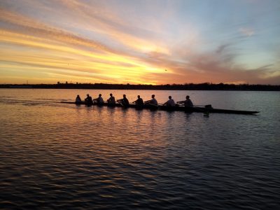 people rowing