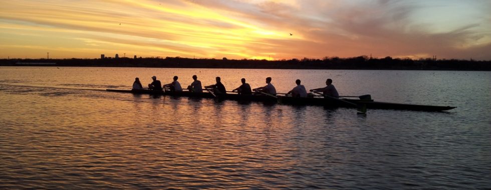 people rowing